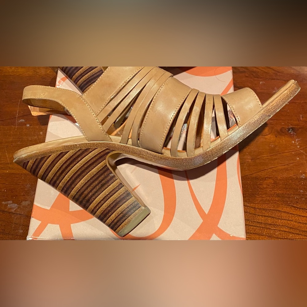 Genuine leather Via Spiga leather sandal with 4 inch heel